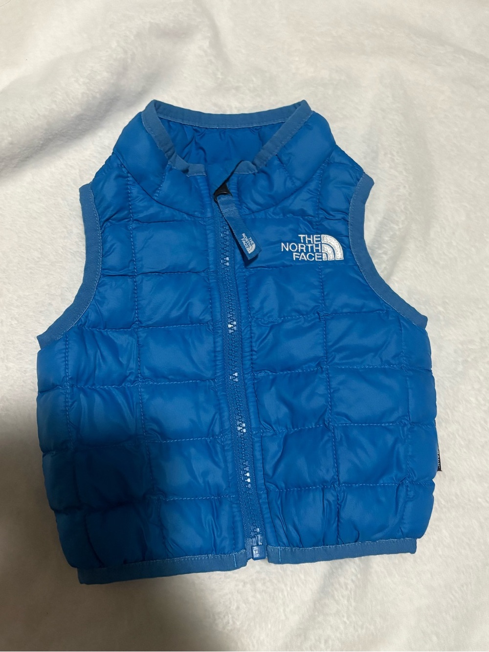 Baby The north Face blue puffer vest 0-3 months